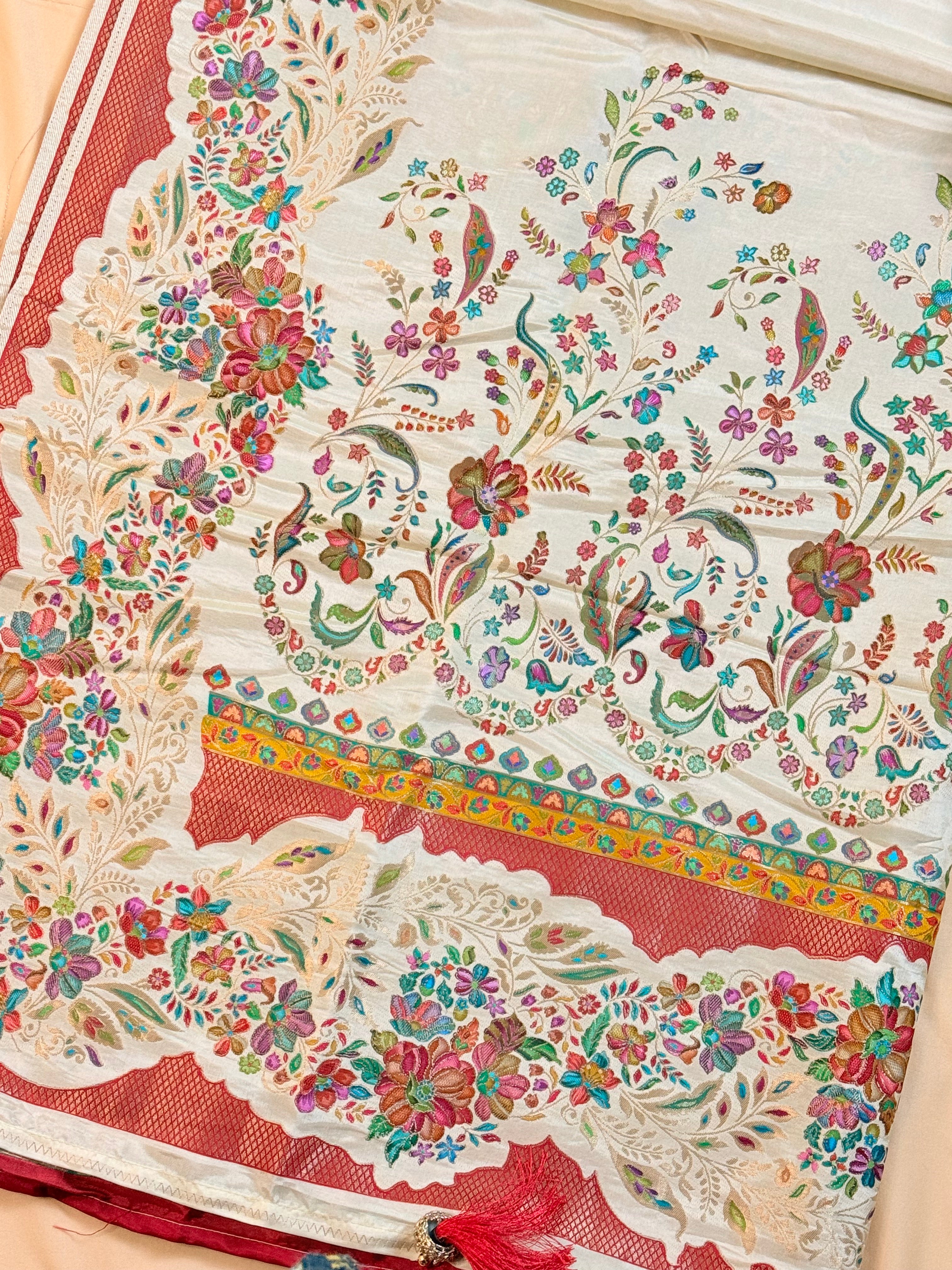 Exquisite Art Silk Saree with Pashmina Thread Weave