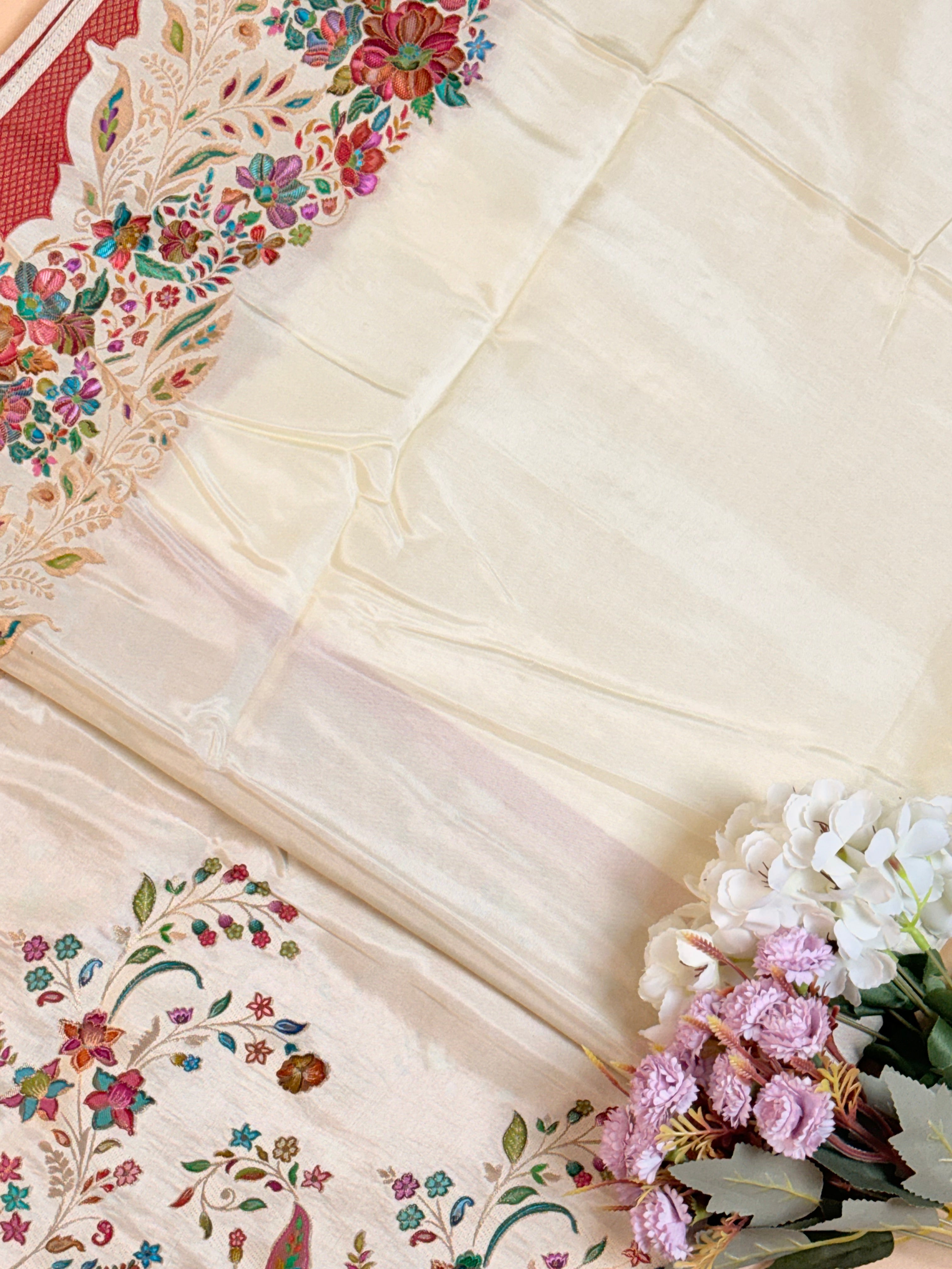 Exquisite Art Silk Saree with Pashmina Thread Weave