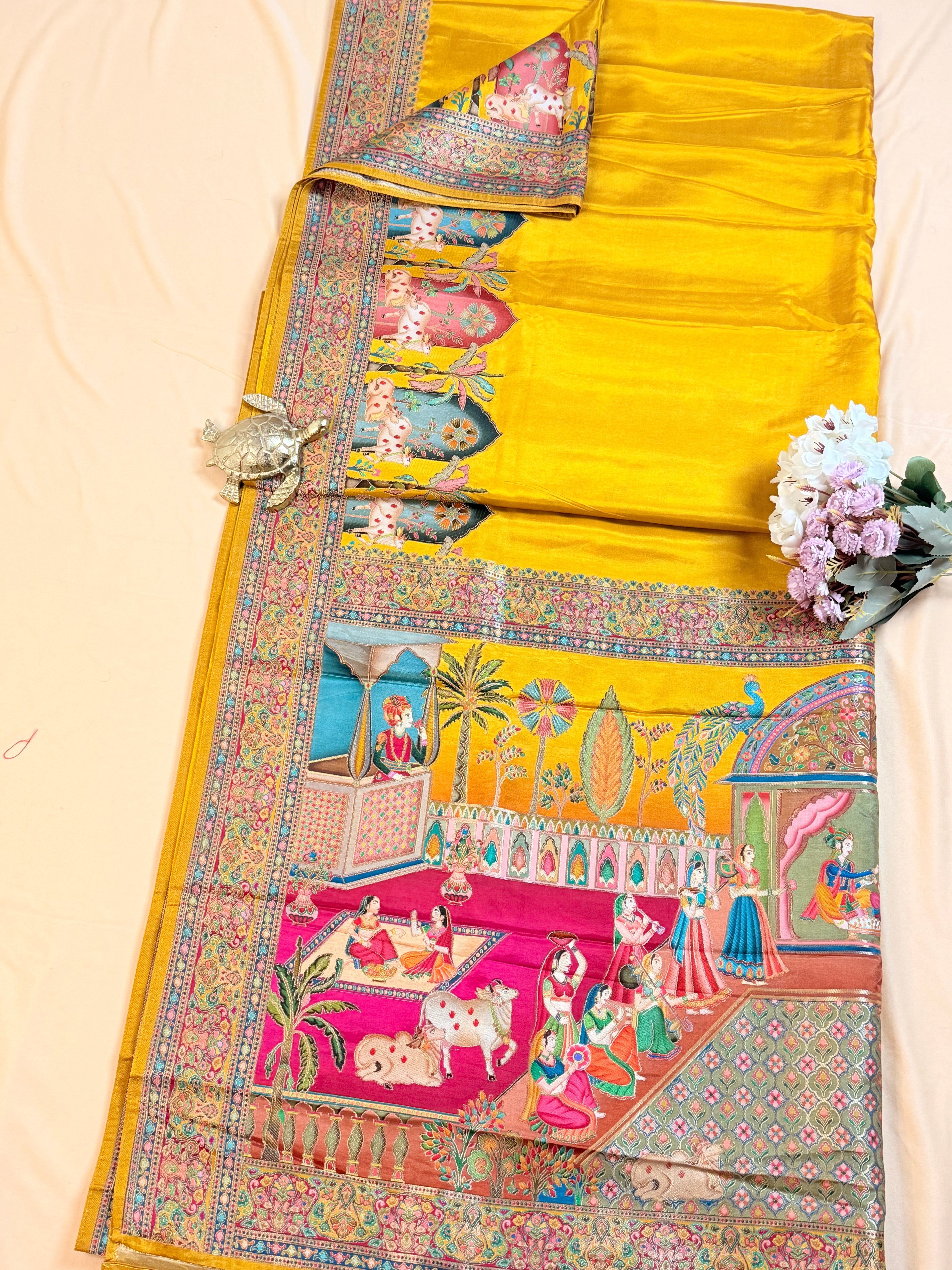 Exquisite Art Silk Saree with Pashmina Rajwadi Weave