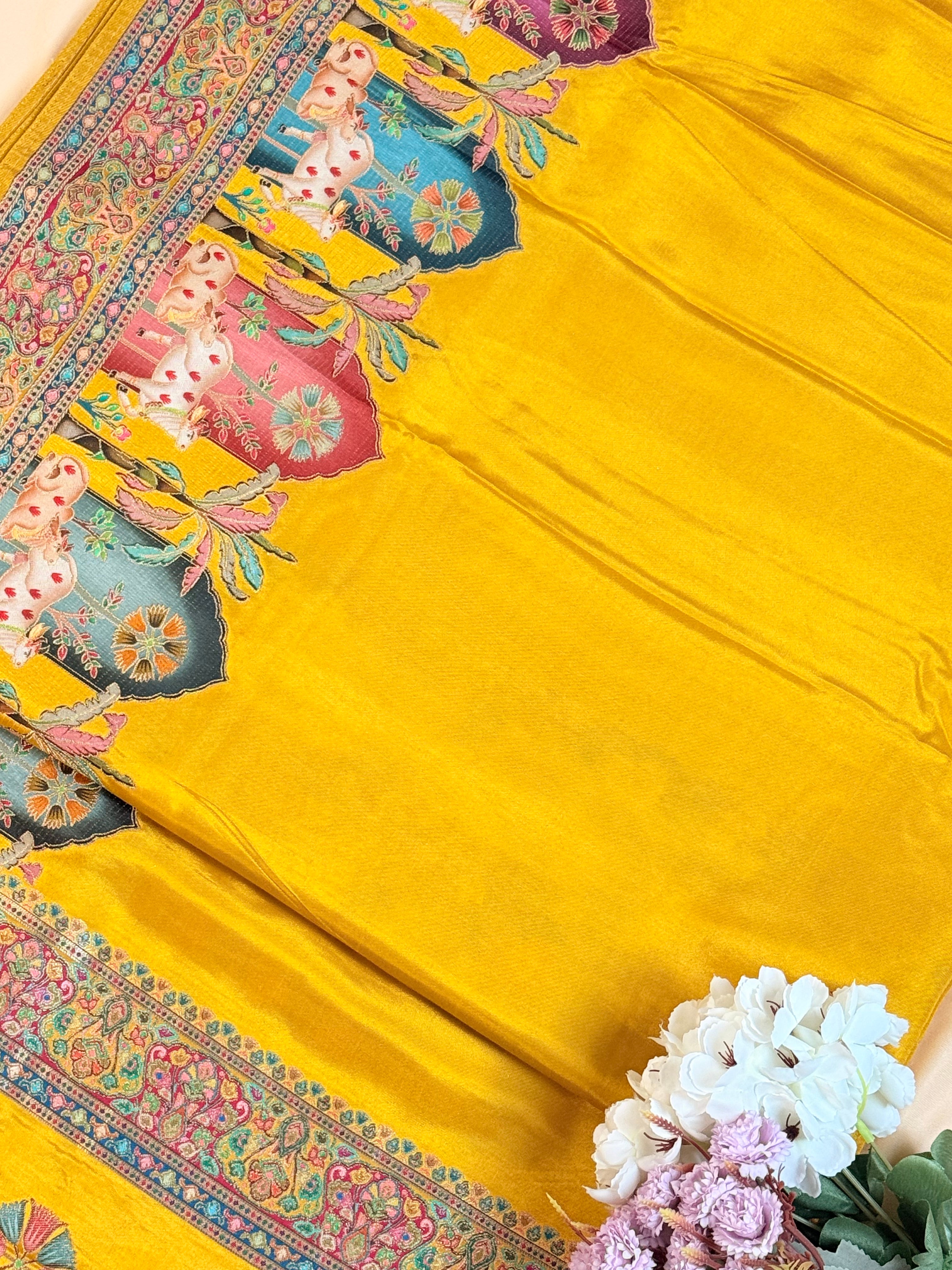 Exquisite Art Silk Saree with Pashmina Rajwadi Weave