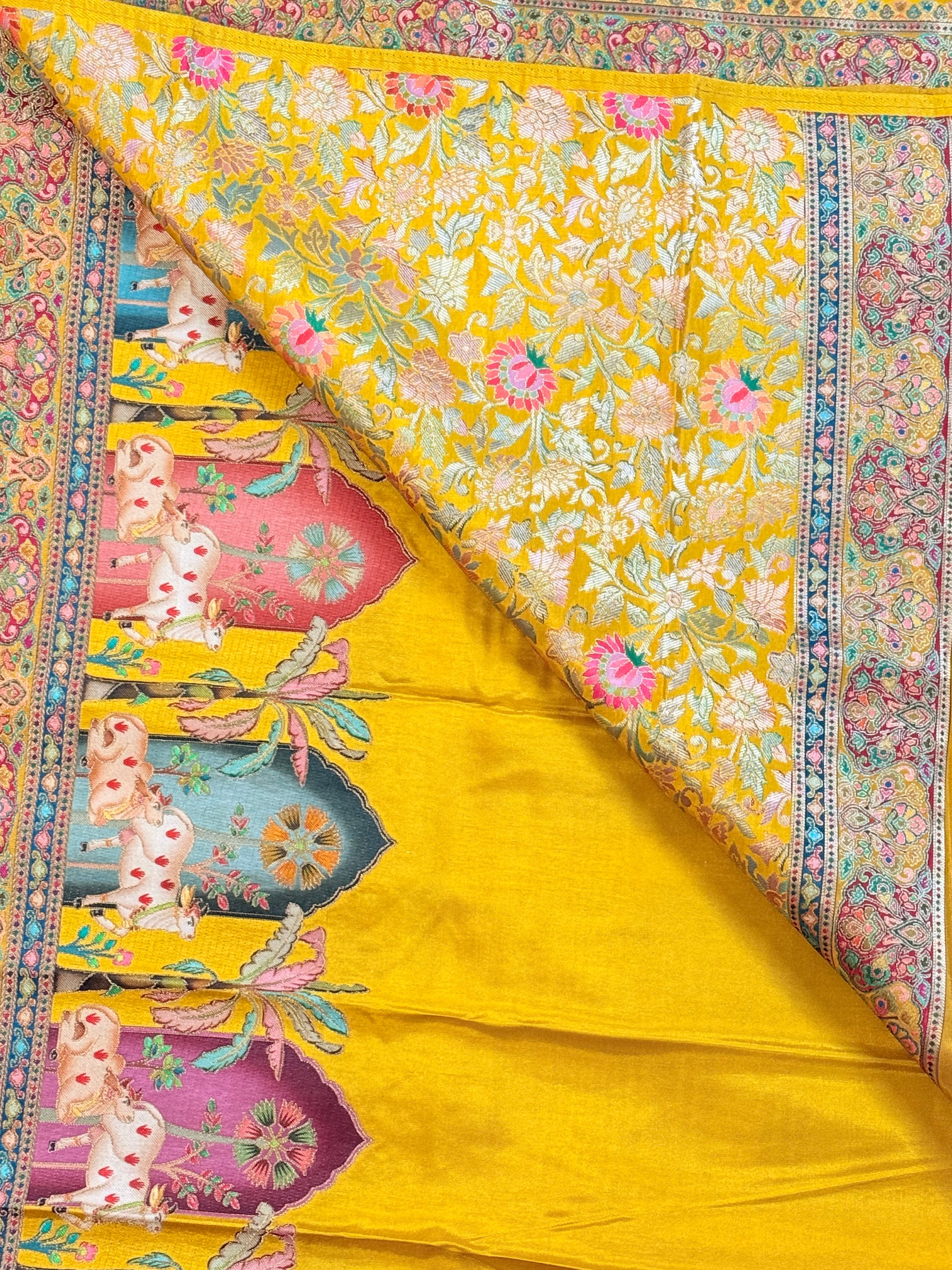 Exquisite Art Silk Saree with Pashmina Rajwadi Weave