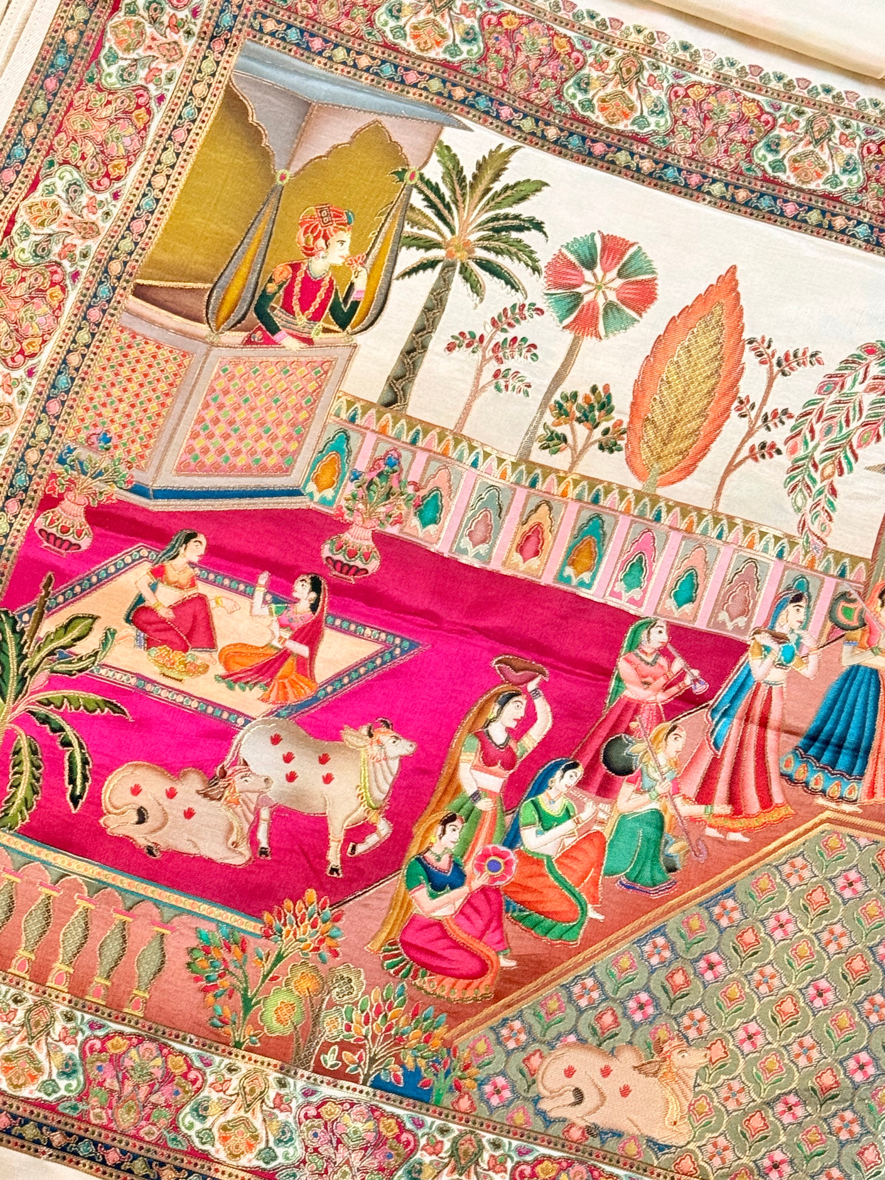Exquisite Art Silk Saree with Pashmina Rajwadi Weave
