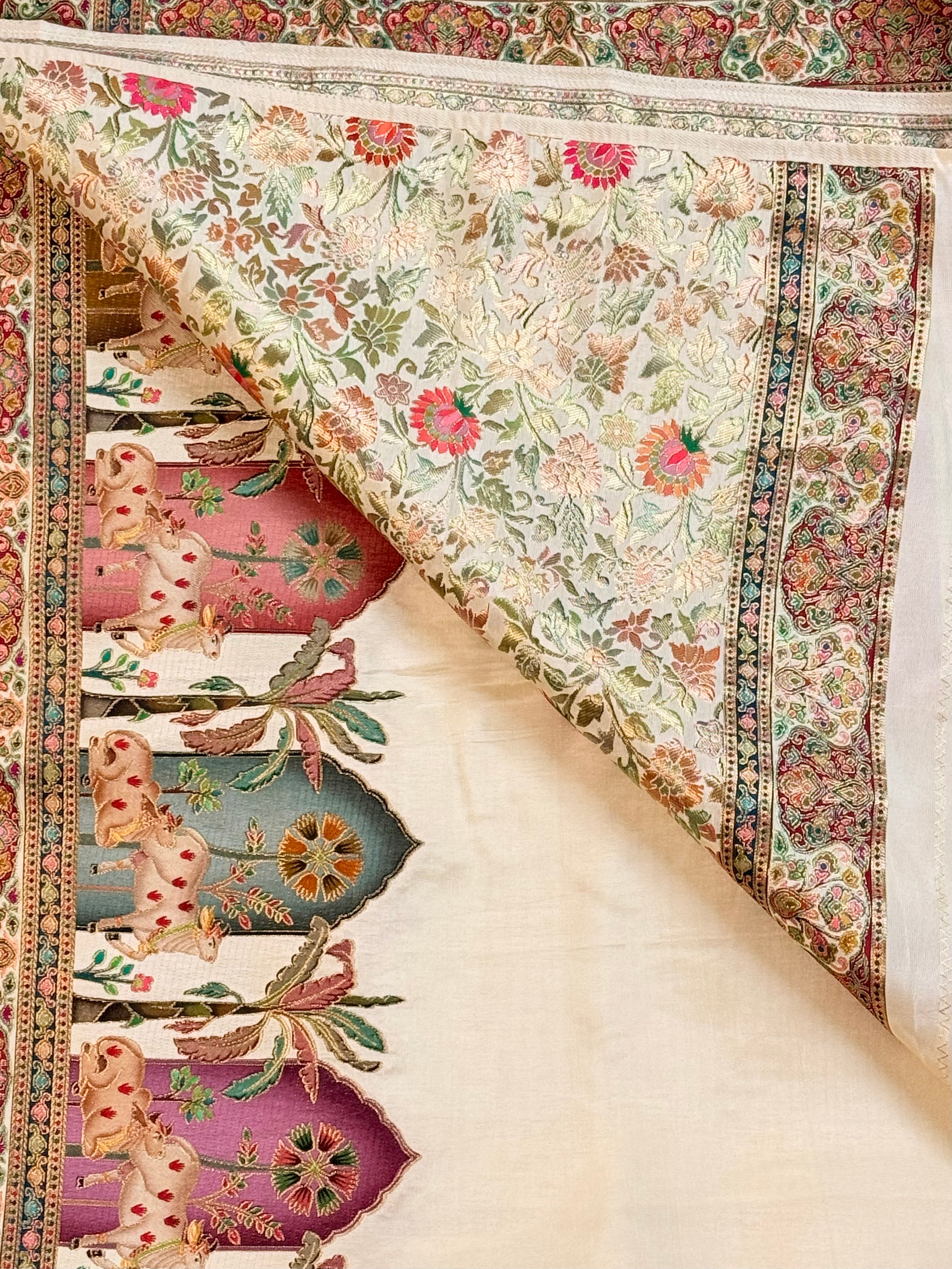 Exquisite Art Silk Saree with Pashmina Rajwadi Weave